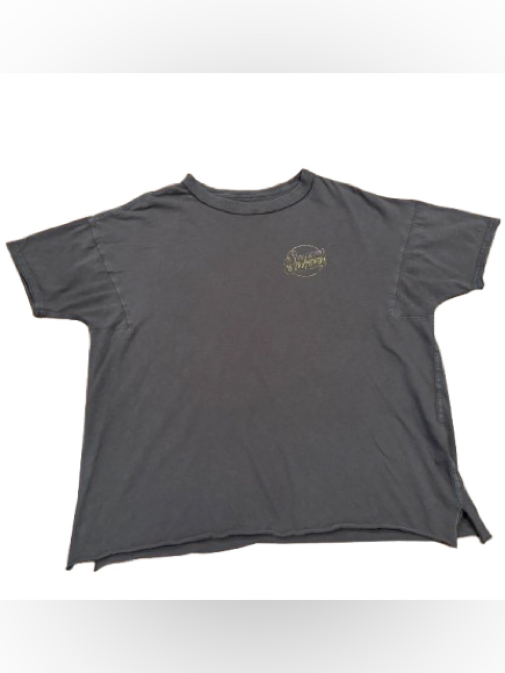 Aerie Women’s Gray Short Sleeve Graphic Tee Sunset Colors Size Extra Small